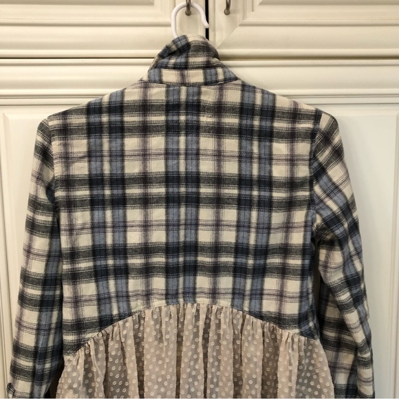Holding Horses (Anthropologie) women’s lace & plaid shirt - Picture 5 of 9